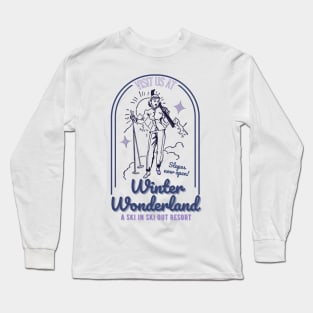 Winter Wonderland Ski Resort Long Sleeve T-Shirt